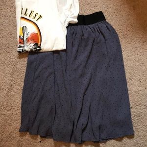 Gray Dotted Skirt